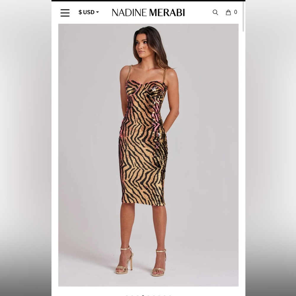 BNWT Nadine Merabi Rochelle Dress Sz Small